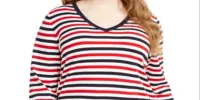 Tommy Hilfiger Women's Striped Pullover Sweater Style Blue Size 0X sold by Ruumur