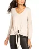 Thalia Sodi Women's Tie-Front Top Beige Size XX-Large sold by Ruumur