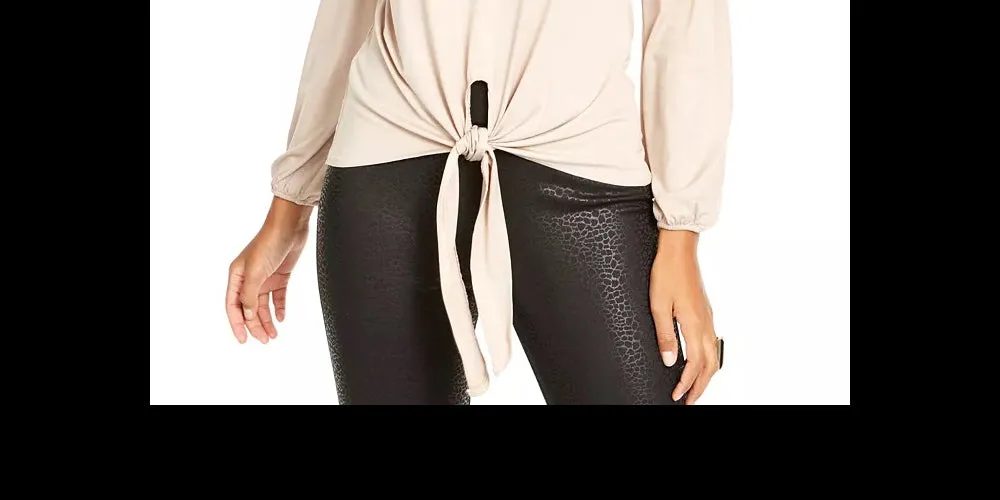 Thalia Sodi Women's Tie-Front Top Beige Size XX-Large sold by Ruumur product image thumbnail 3