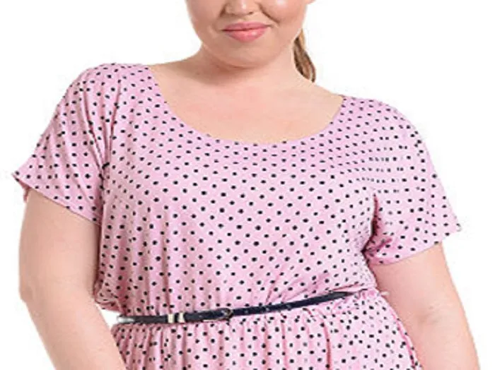 NY Collection Women's Casual Dress Polka Dot Short Sleeves Pink Size 1X sold by Ruumur product image thumbnail 2