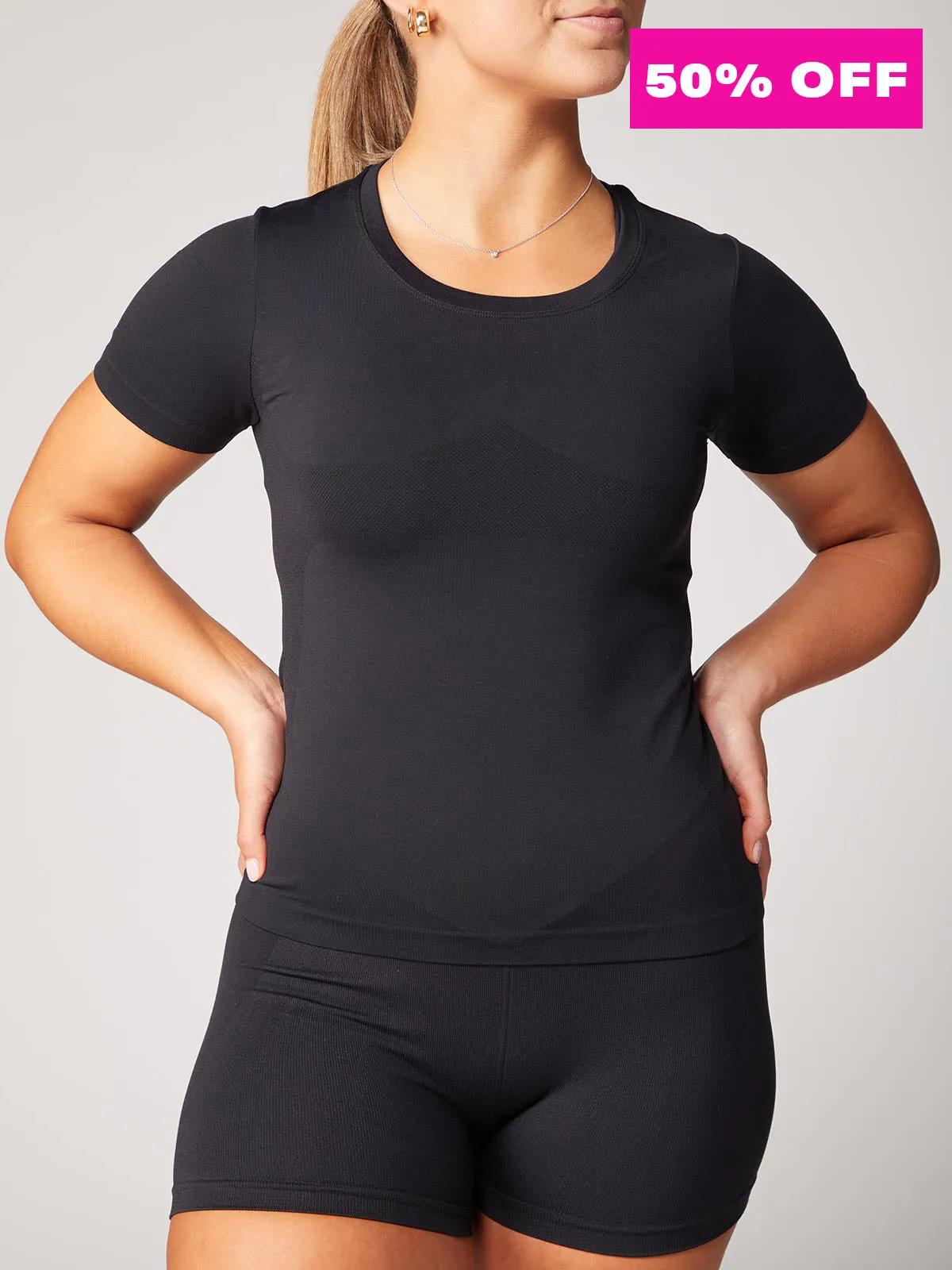 Seamless Short Sleeve Top sold by SHEFIT