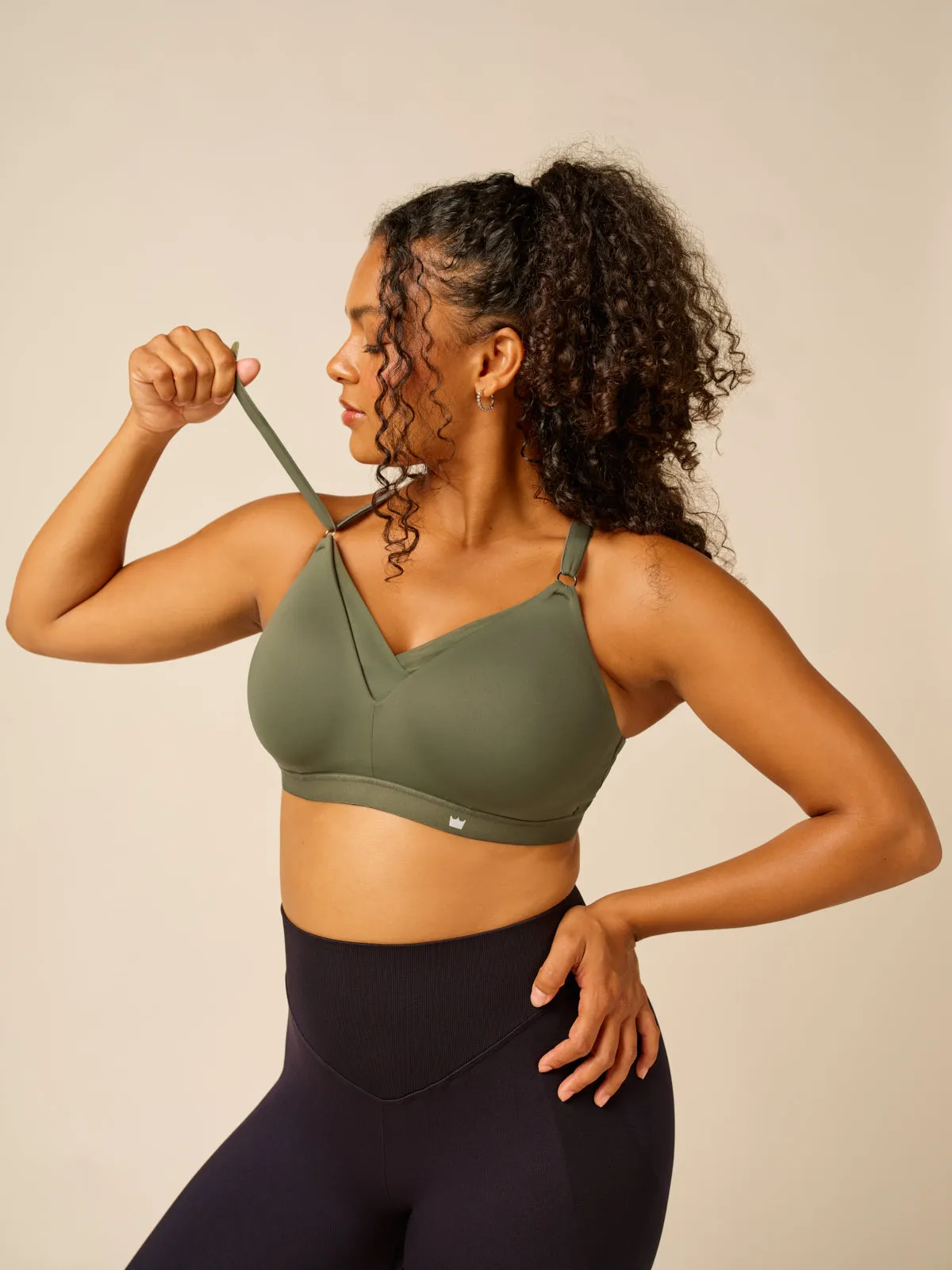 Plunge Bra - Deep Lichen Green sold by SHEFIT