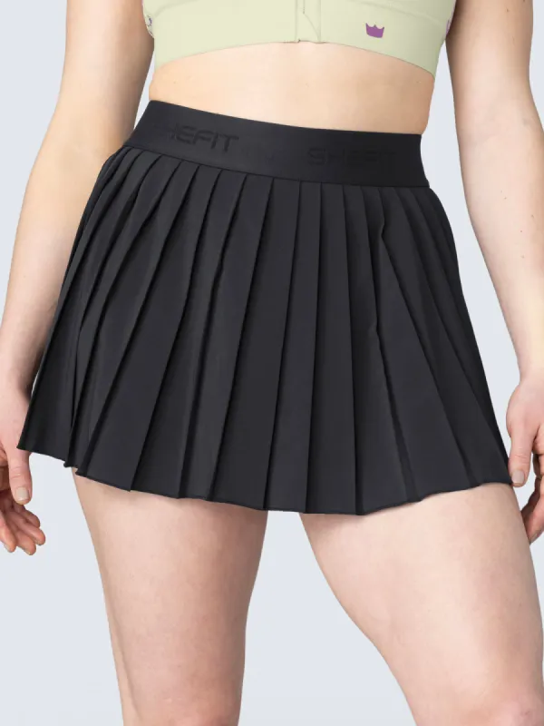 🎁 Pleated Skirt - Black (100% off) sold by SHEFIT