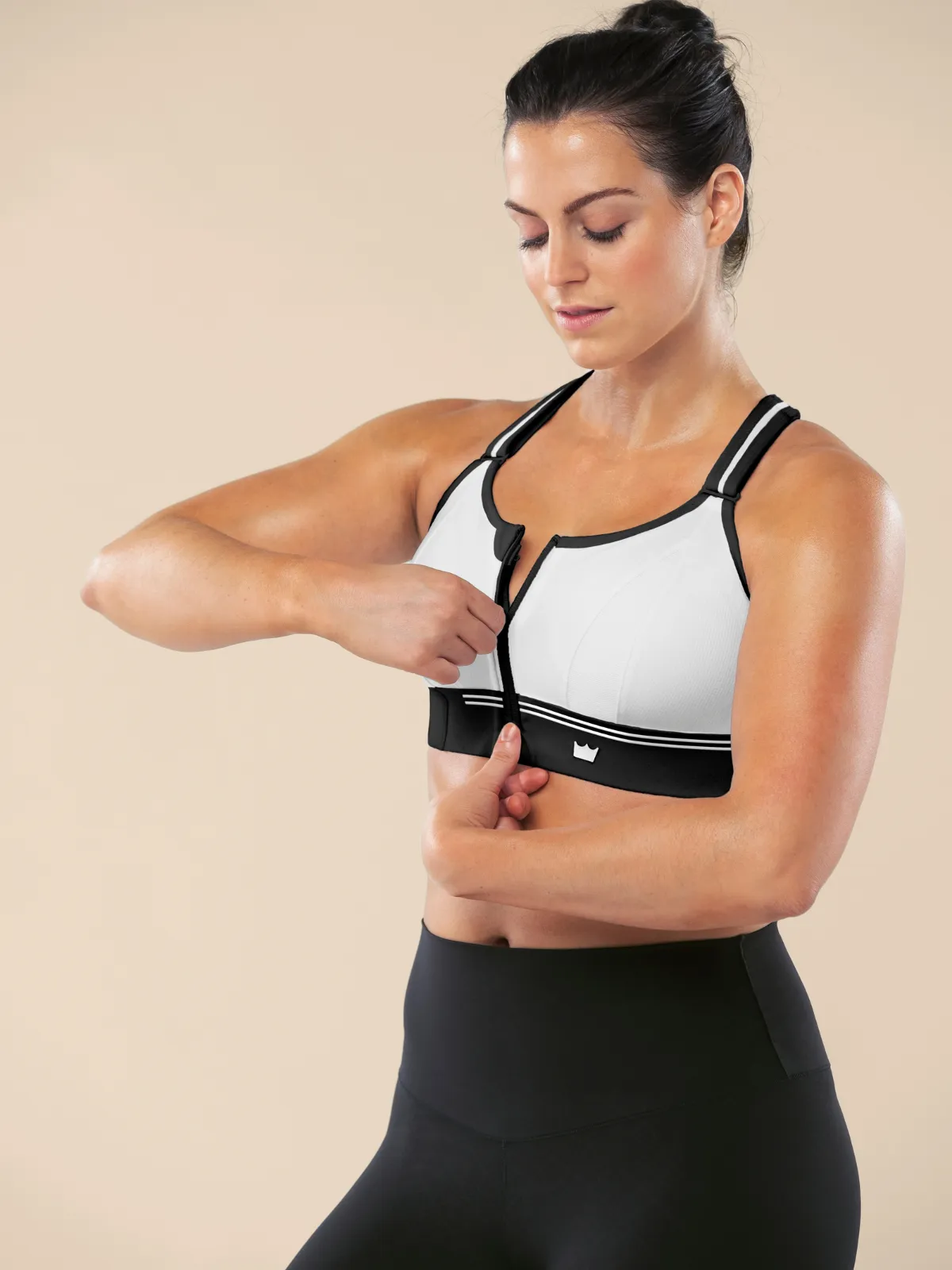 Ultimate Sports Bra - White & Black sold by SHEFIT product image thumbnail 2
