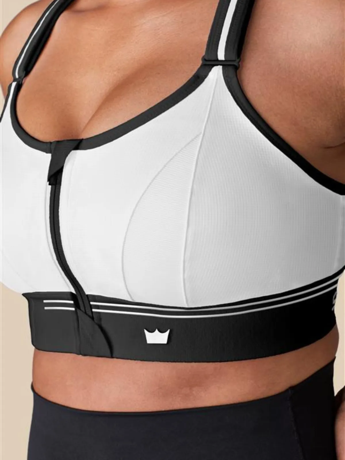 Ultimate Sports Bra - White & Black sold by SHEFIT