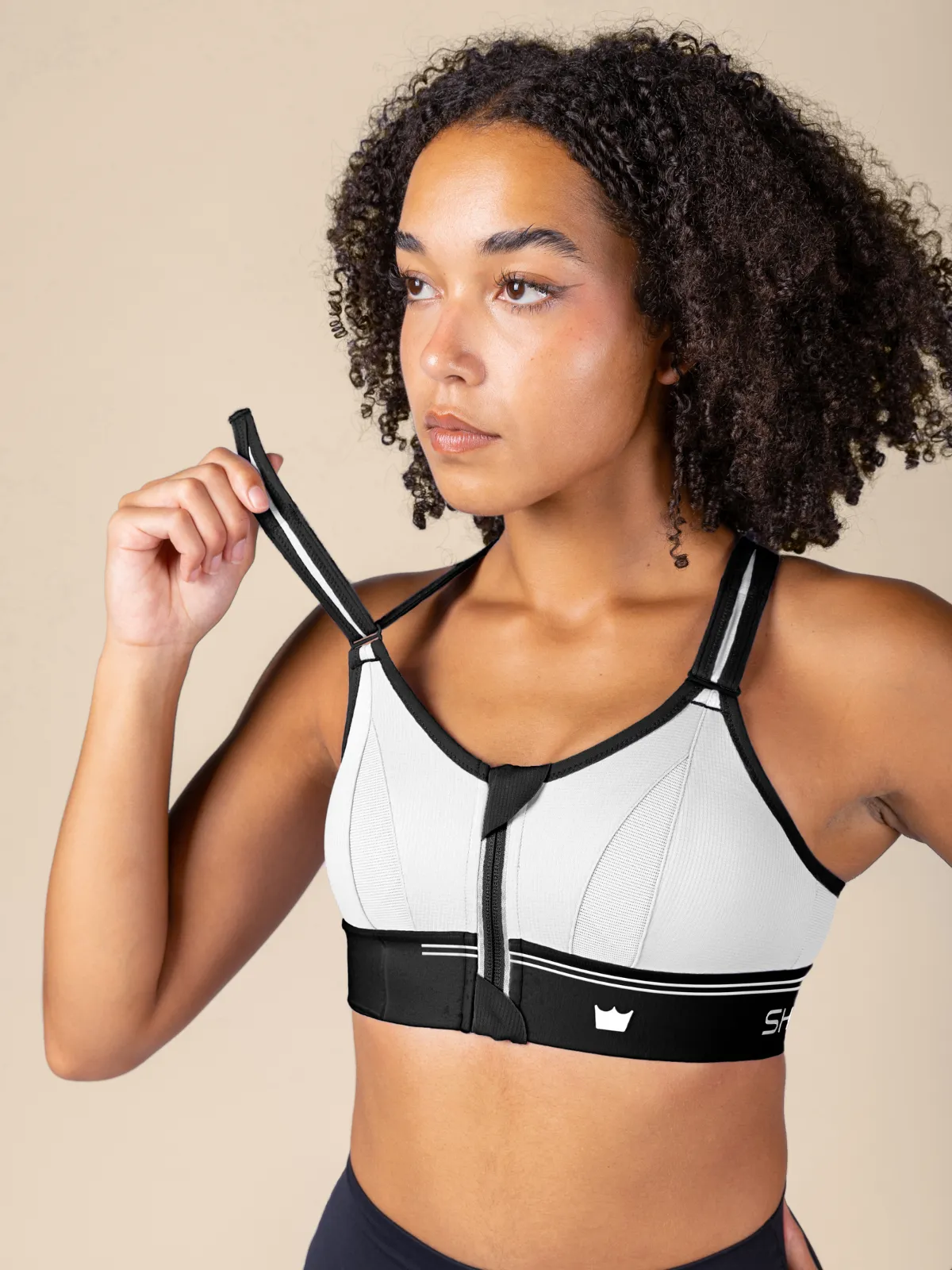Ultimate Sports Bra - White & Black sold by SHEFIT product image thumbnail 4