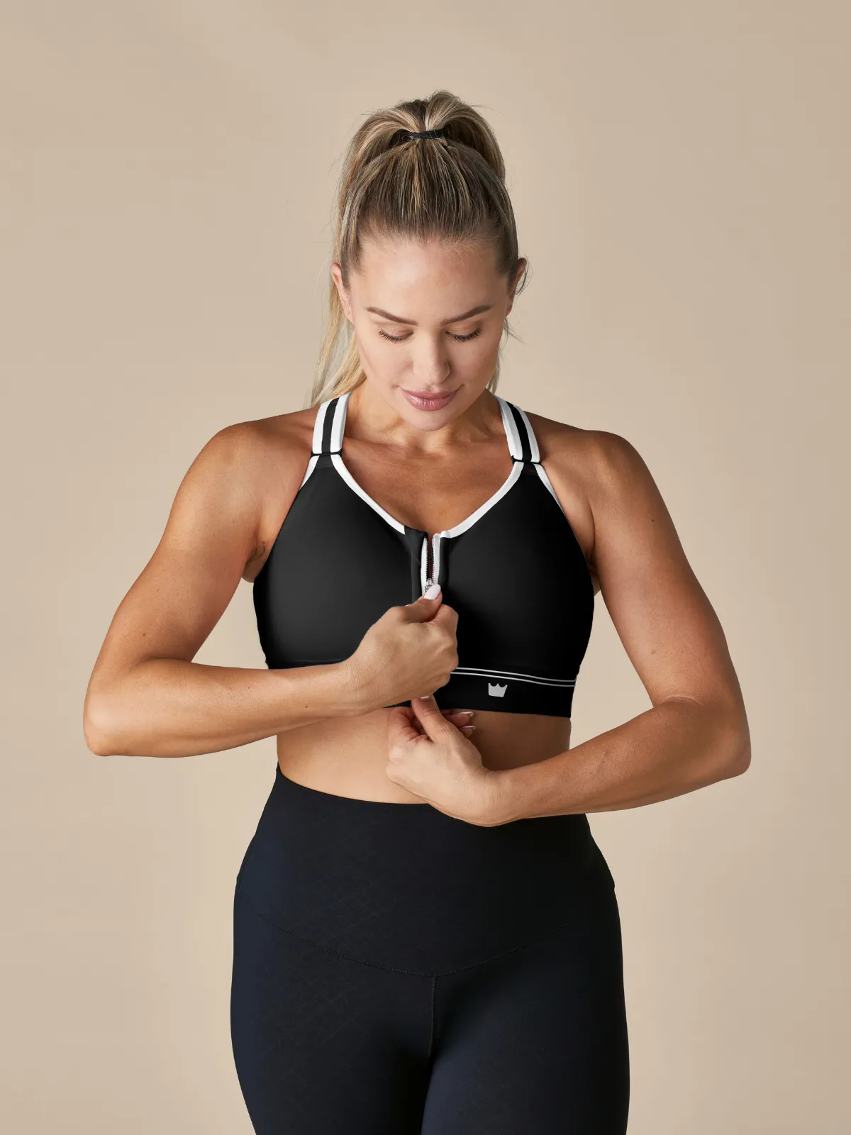Flex Sports Bra - Black & White sold by SHEFIT product image thumbnail 2