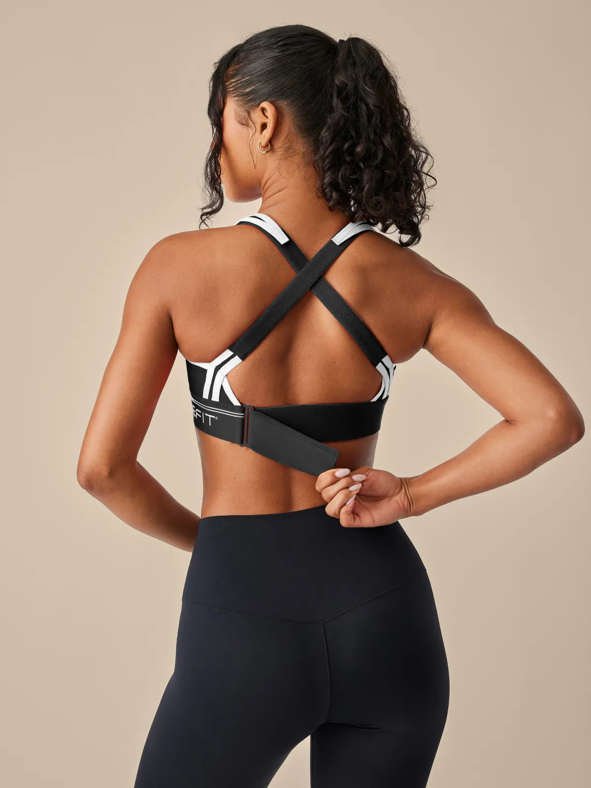 Flex Sports Bra - Black & White sold by SHEFIT product image thumbnail 3