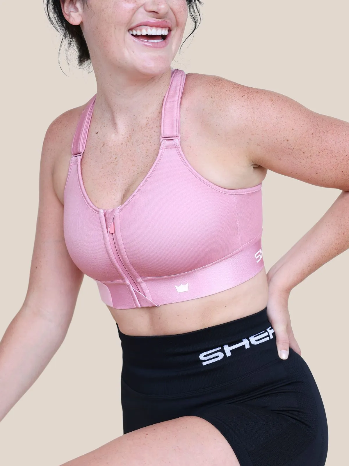 Flex Sports Bra™ - Rising Rose Ribshine sold by SHEFIT