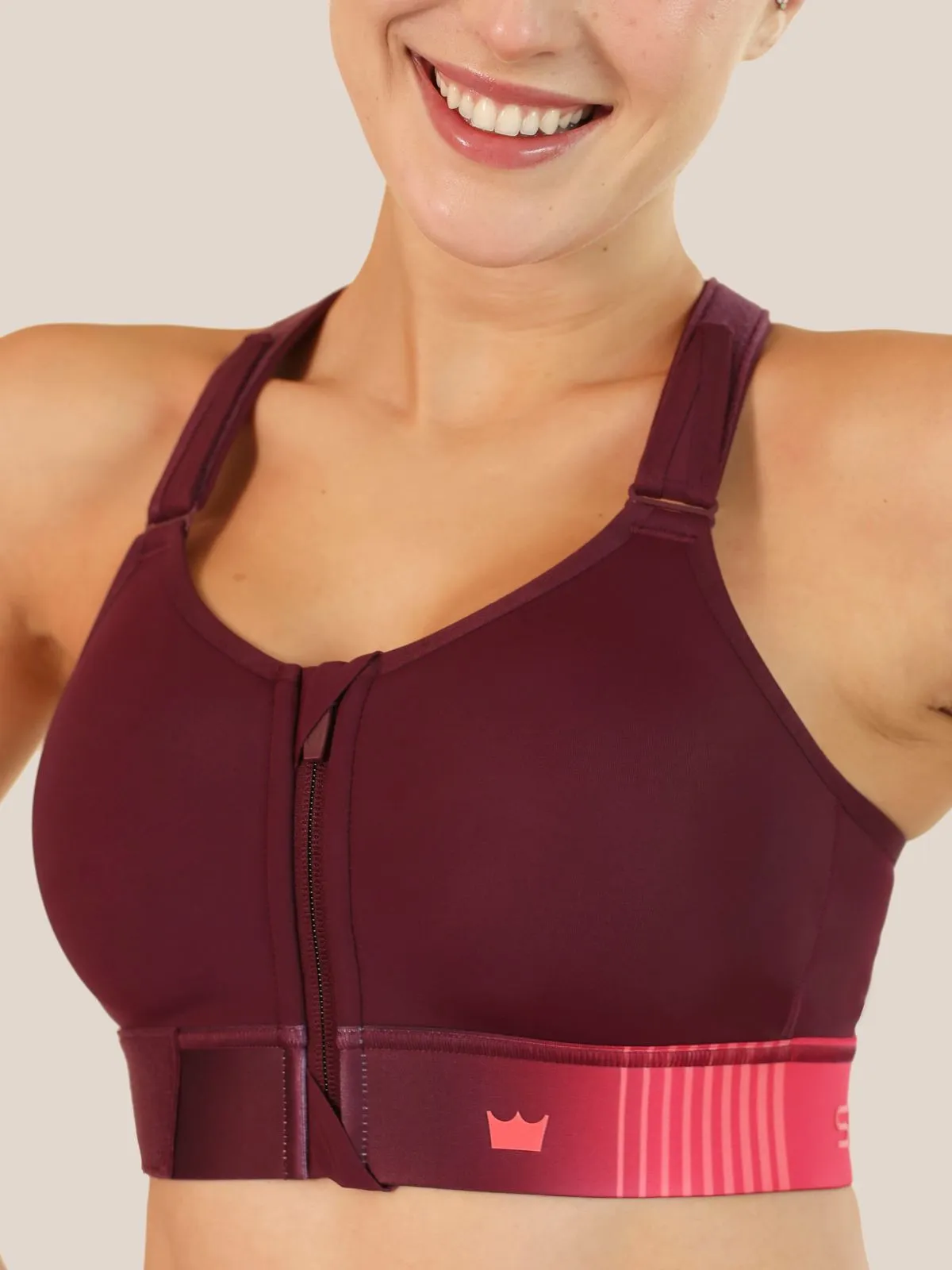 Flex Sports Bra - Bold Bordeaux sold by SHEFIT
