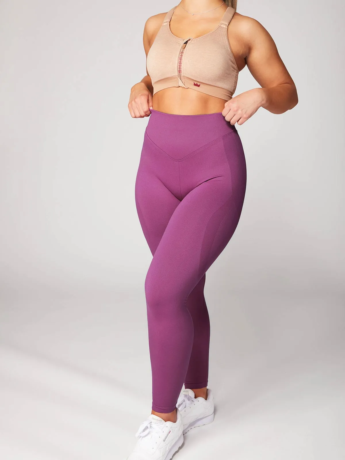 Seamless Leggings - Plum Wine sold by SHEFIT