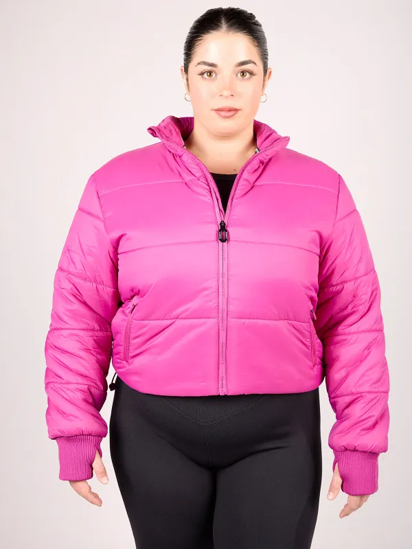 Cropped Puffer Jacket - Plum Wine sold by SHEFIT