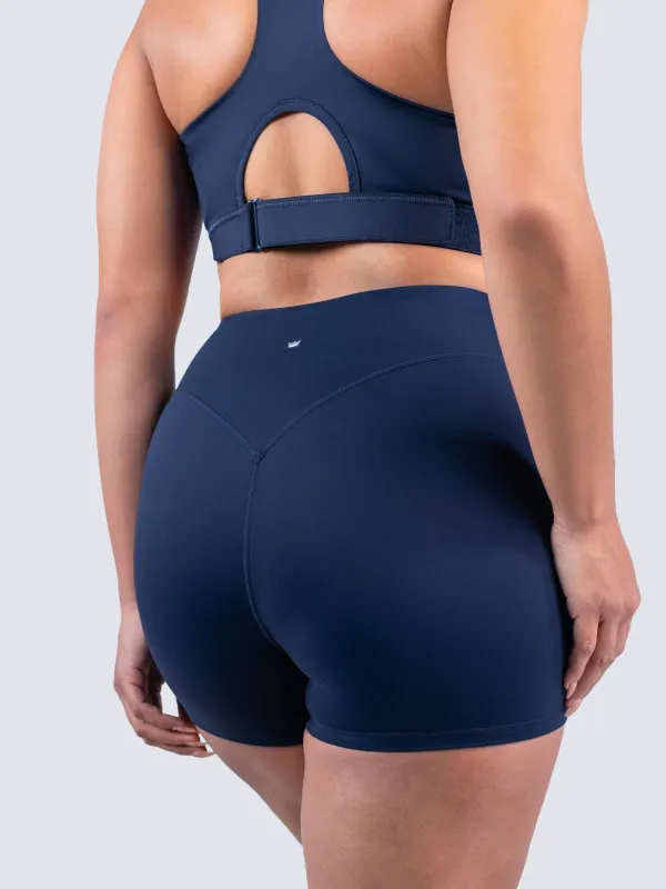CloudNine™ No Front Seam Short - Bold Navy made by SHEFIT