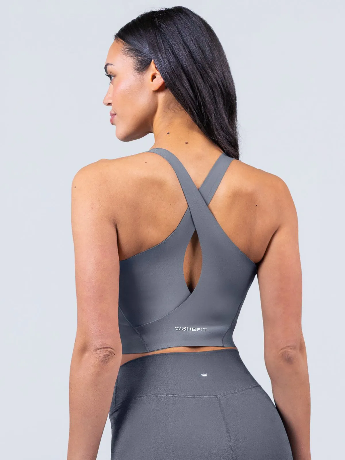 Boss Longline Bra - Steady Grey sold by SHEFIT product image thumbnail 2