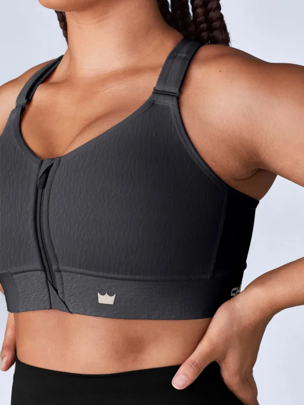 Flex Sports Bra™ - Black Jacquard made by SHEFIT