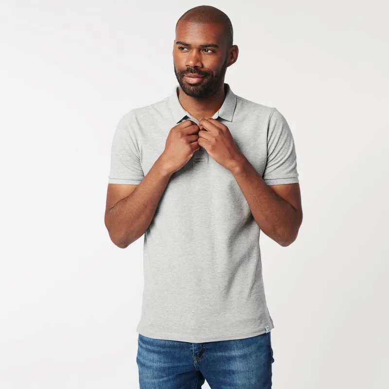 Polo - Sustainable - Grey Melange sold by SKOT Fashion