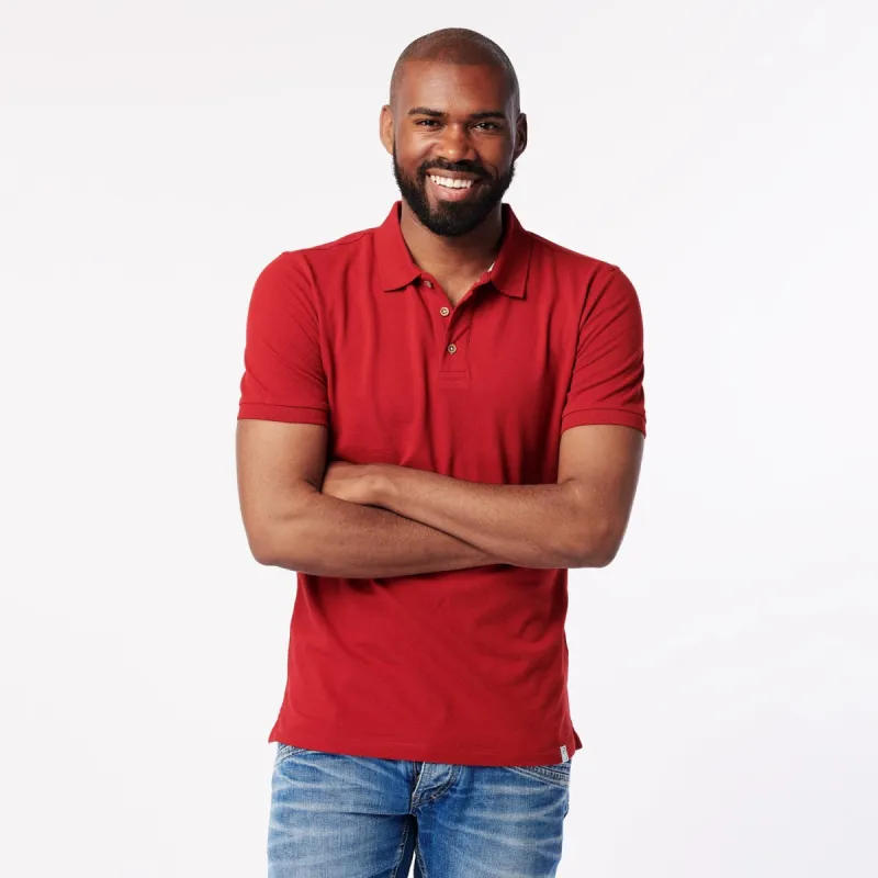 Polo - Sustainable - Ruby Red sold by SKOT Fashion