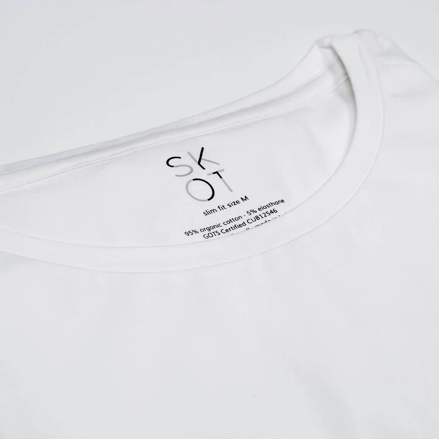 T-shirt White Round Neck Men | 2-pack | Slim Fit sold by SKOT Fashion product image thumbnail 5