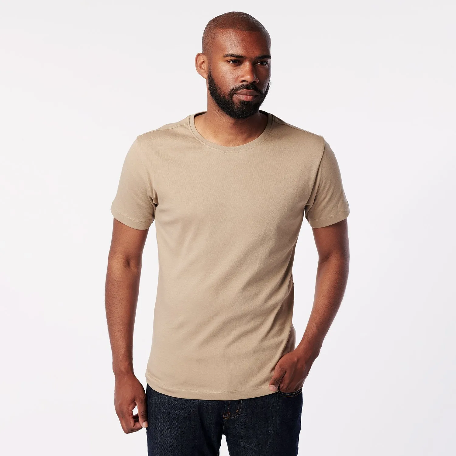 T-shirt - Earth - Round Neck - Sand sold by SKOT Fashion