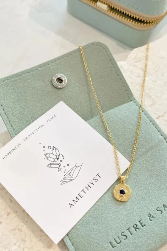 February Birthstone Necklace - Amethyst made by Salty Crush