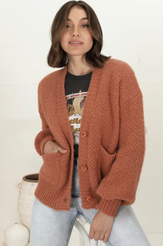 Klaus Cardigan - Rust sold by Salty Crush