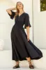 Alba Maxi Dress - Buttoned Bodice A Line Dress in Black sold by Salty Crush