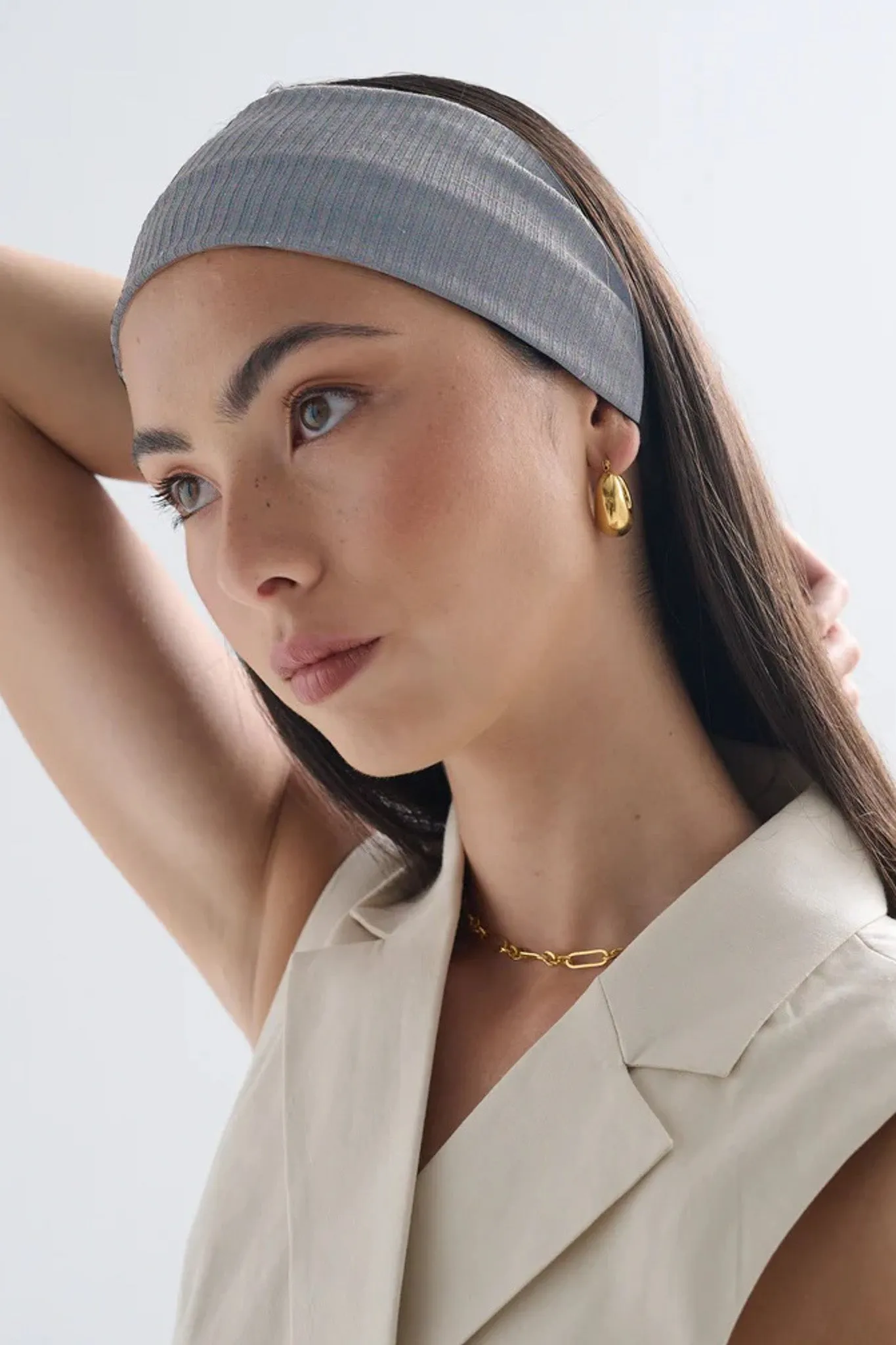 Ribbed Headband - Grey sold by Salty Crush