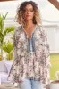 Chloe Top - Very Oversized Crochet Trim Neckline Smock Top in Gemstone Print sold by Salty Crush