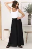 Charli Pants - Paper Bag High Waisted Wide Leg Pants in Black sold by Salty Crush