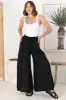 Charli Pants - Paper Bag High Waisted Wide Leg Pants in Black sold by Salty Crush