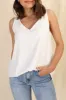 Neide Top - High Low Scoop Hem Sleeveless Top in White sold by Salty Crush