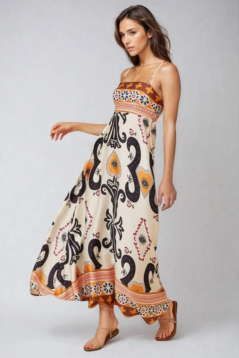 Bonita Maxi Dress - Spaghetti Strap Sun Dress in Belrae Print sold by Salty Crush product image thumbnail 3