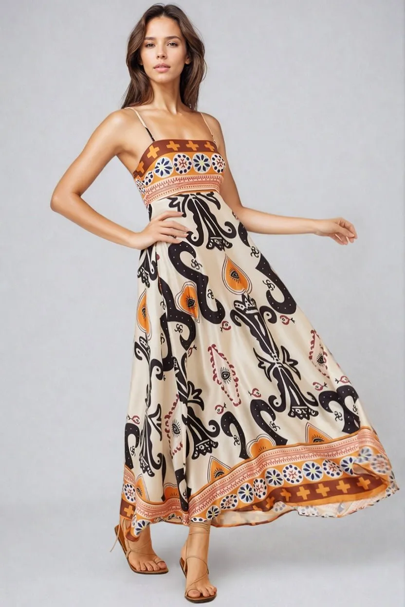 Bonita Maxi Dress - Spaghetti Strap Sun Dress in Belrae Print sold by Salty Crush product image thumbnail 2