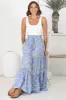 Korbella Maxi Skirt - Tiered Crochet Insert Skirt in Lime sold by Salty Crush