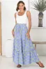 Korbella Maxi Skirt - Tiered Crochet Insert Skirt in Lime sold by Salty Crush