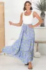 Korbella Maxi Skirt - Tiered Crochet Insert Skirt in Lime sold by Salty Crush