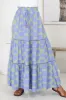 Korbella Maxi Skirt - Tiered Crochet Insert Skirt in Lime sold by Salty Crush