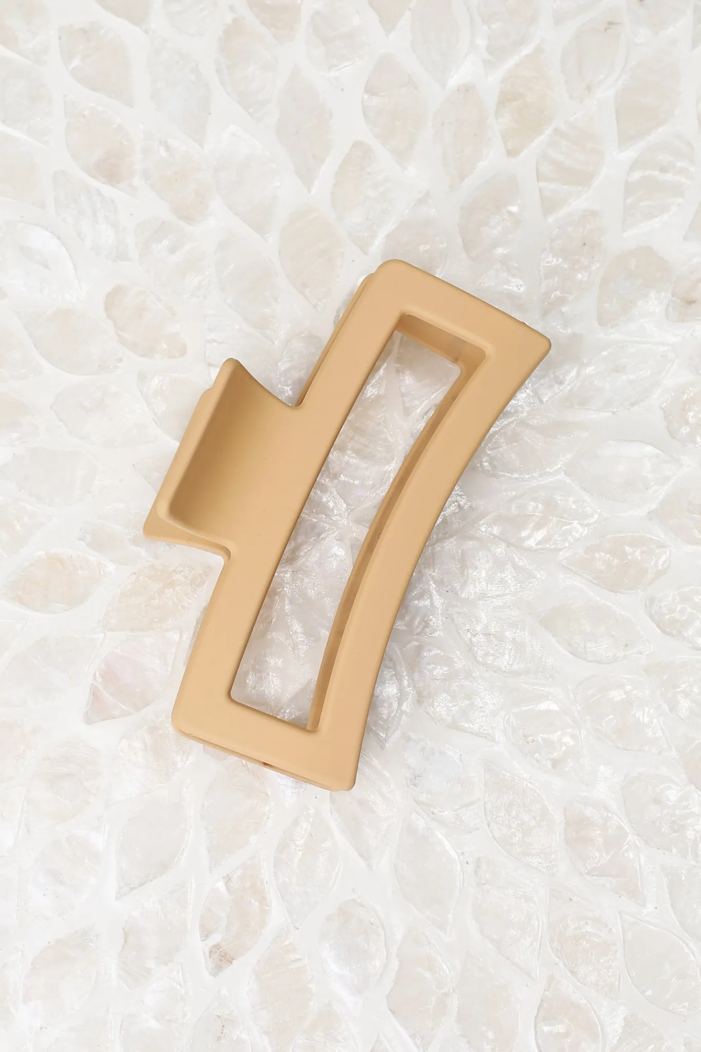 Joanna Claw Clip - Beige sold by Salty Crush