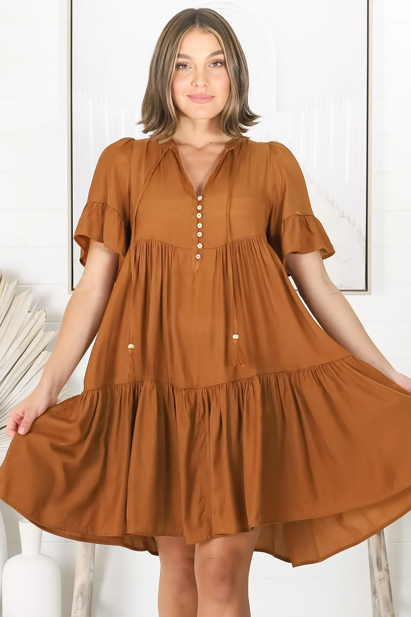 Lilou Mini Dress - Rust sold by Salty Crush product image thumbnail 5