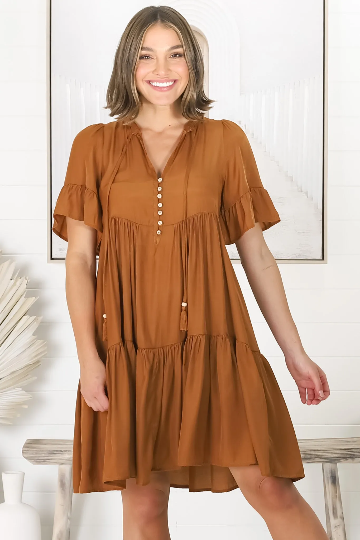 Lilou Mini Dress - Rust sold by Salty Crush product image thumbnail 4