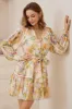 Nakita Mini Dress - Mandarin Collar Rick Rack Splicing A Line Dress in Frankie Print sold by Salty Crush