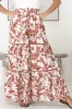 Charis Maxi Skirt - Tiered Crochet Insert Skirt in Rust sold by Salty Crush