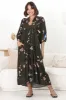 JAASE - Boheme Midi Dress: Piping Defined Bust Slimline Smock Dress In Birds Paradise Print sold by Salty Crush