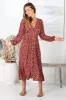 Rosina Midi Dress - A Line Button Down Tiered Dress In Floral Print sold by Salty Crush