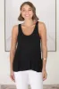 Adel Tank Top - Crew Neck Relaxed Top in Black sold by Salty Crush