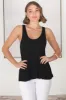 Adel Tank Top - Crew Neck Relaxed Top in Black sold by Salty Crush