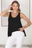 Adel Tank Top - Crew Neck Relaxed Top in Black sold by Salty Crush