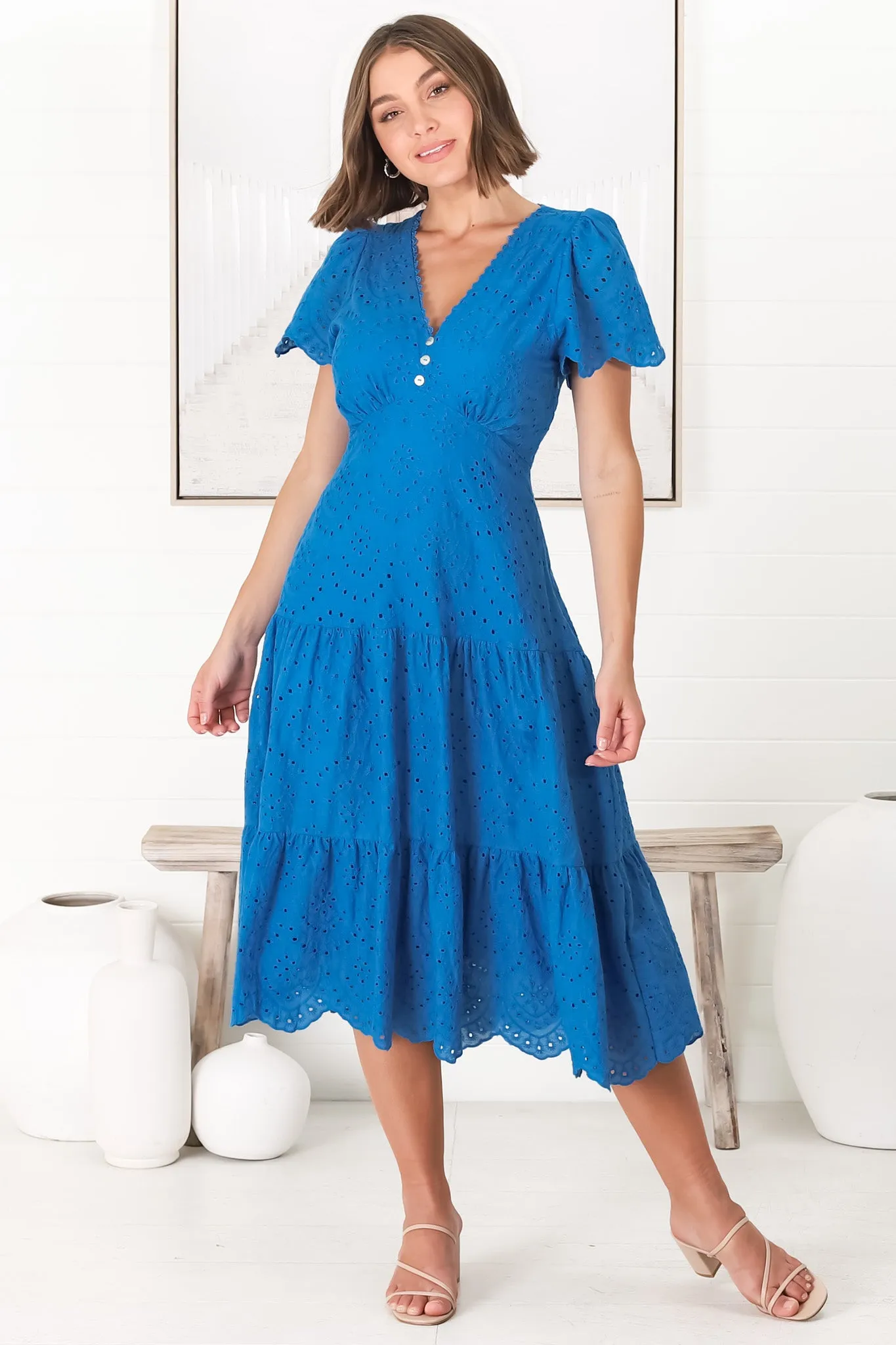 Lilith Midi Dress - Blue sold by Salty Crush product image thumbnail 5