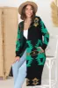 Quest Cardigan - Hooded Long Line Graphic Cardigan in Black sold by Salty Crush
