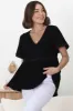 Aster Top - Pull Over Top with Rick Rack Detailing in Black sold by Salty Crush